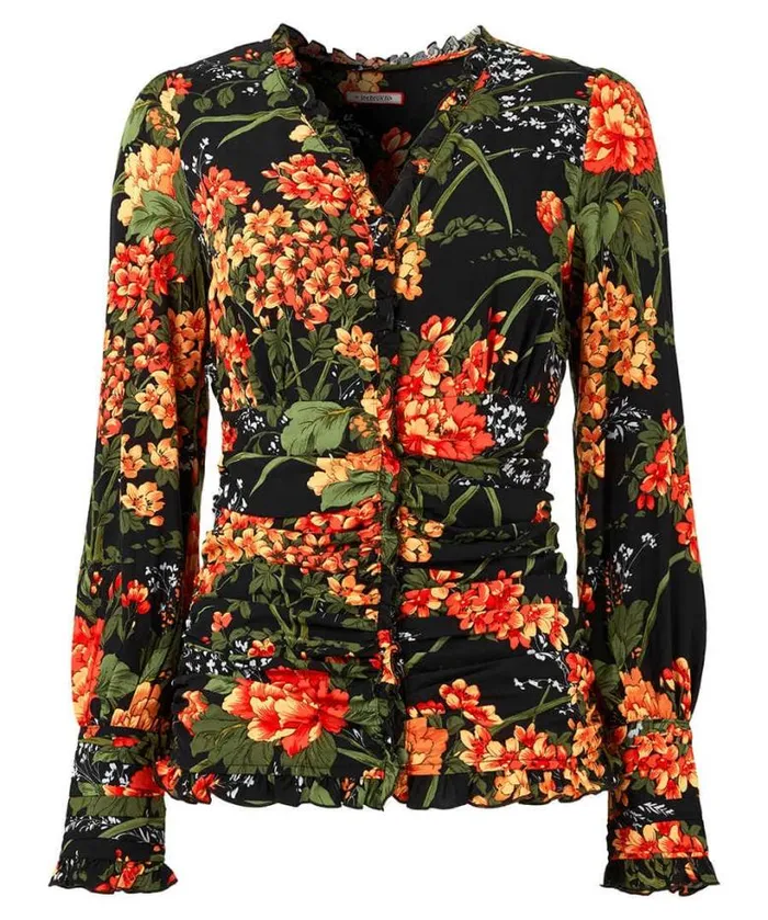 Joe Browns Tops Tunics and Blouses Women Simon039s Vintage Printed Blouse Black Joe Browns Tops Tunics and Blouses Women Simon039s Vintage Printed Blouse Black