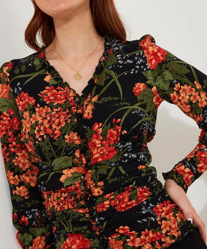 Joe Browns Tops Tunics and Blouses Women Simon039s Vintage Printed Blouse Black Joe Browns Tops Tunics and Blouses Women Simon039s Vintage Printed Blouse Black