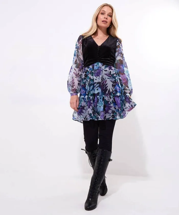 Joe Browns Tops Tunics and Blouses Women Willow Floaty Tunic Blue