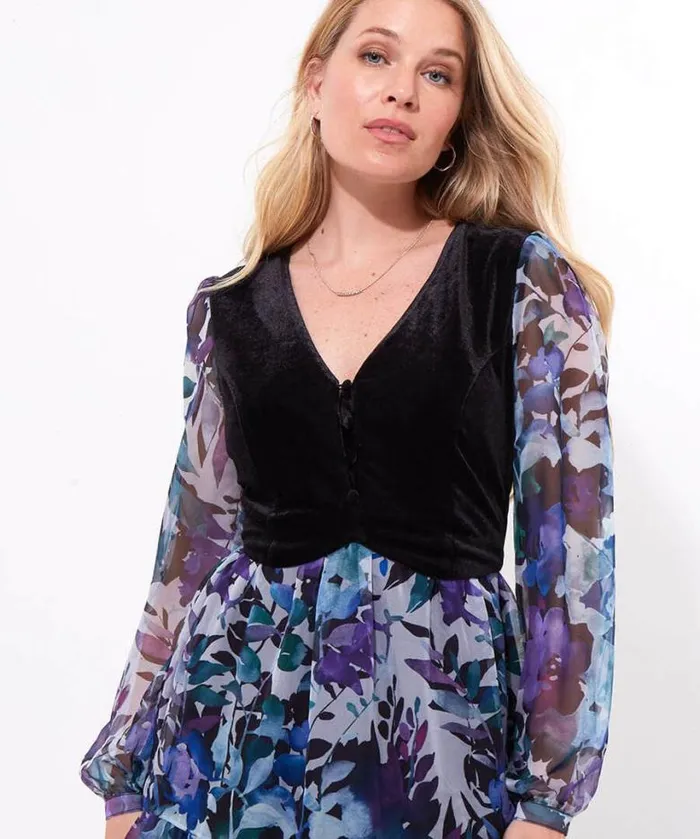 Joe Browns Tops Tunics and Blouses Women Willow Floaty Tunic Blue Joe Browns Tops Tunics and Blouses Women Willow Floaty Tunic Blue