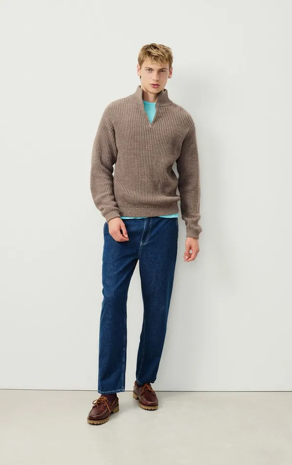 Jumper Crashway Mole Melange Men American Vintage Jumpers and Cardigans