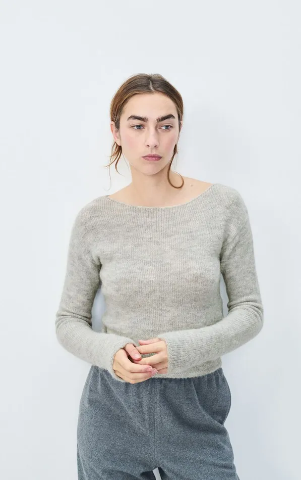 Jumper East Heather Grey Women American Vintage Jumpers and Cardigans
