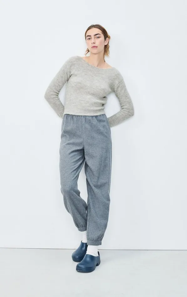 Jumper East Heather Grey Women American Vintage Jumpers and Cardigans Jumper East Heather Grey Women American Vintage Jumpers and Cardigans