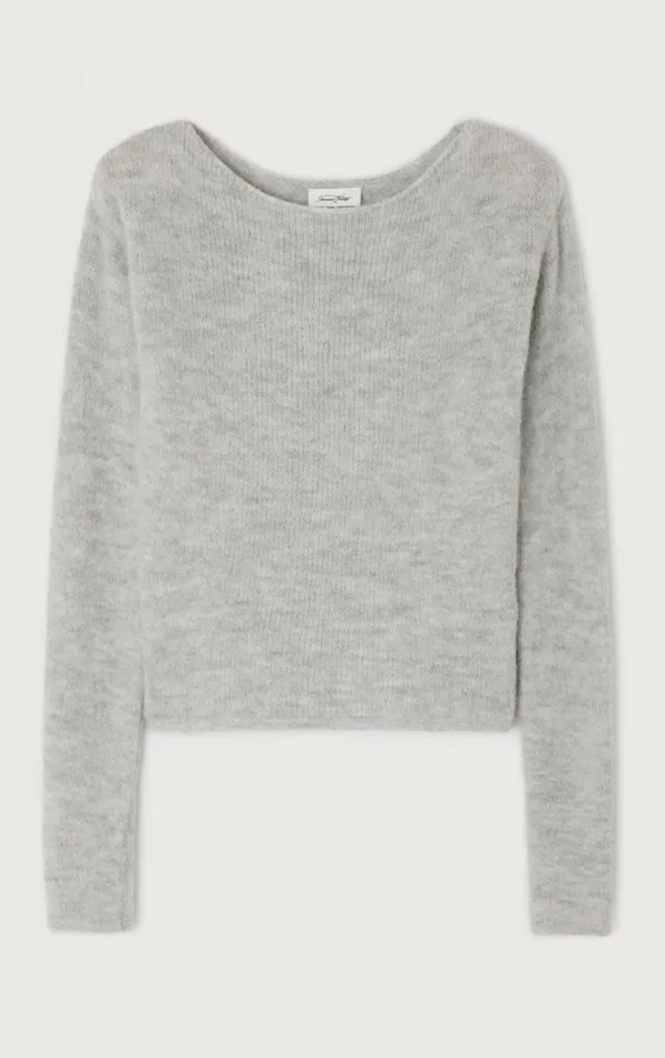 Jumper East Heather Grey Women American Vintage Jumpers and Cardigans Jumper East Heather Grey Women American Vintage Jumpers and Cardigans