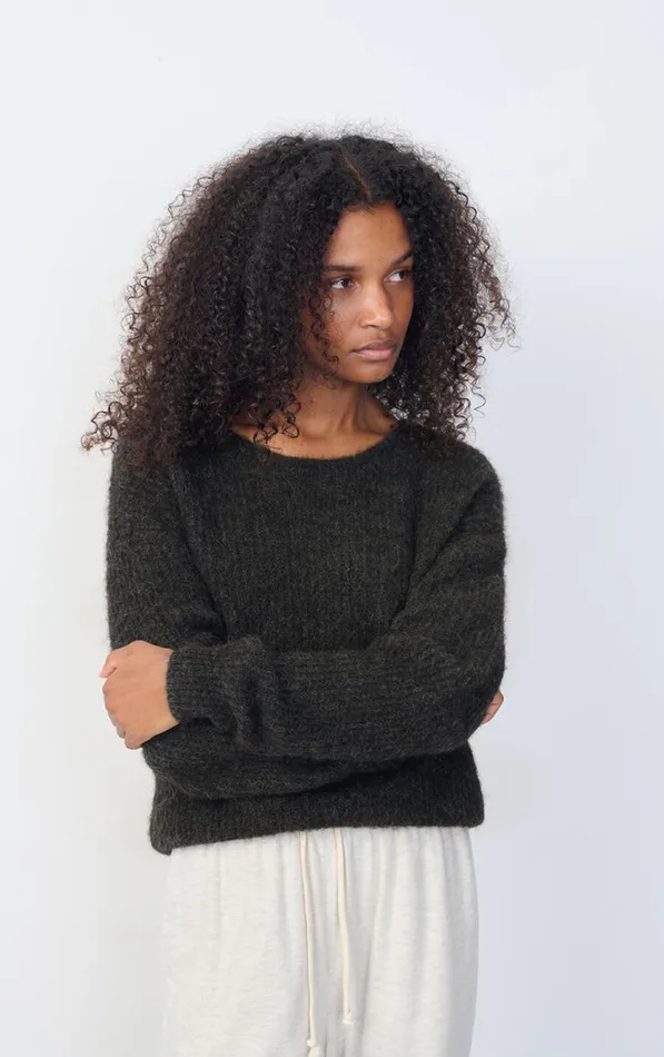 Jumper East Melange Charcoal Women American Vintage Jumpers and Cardigans