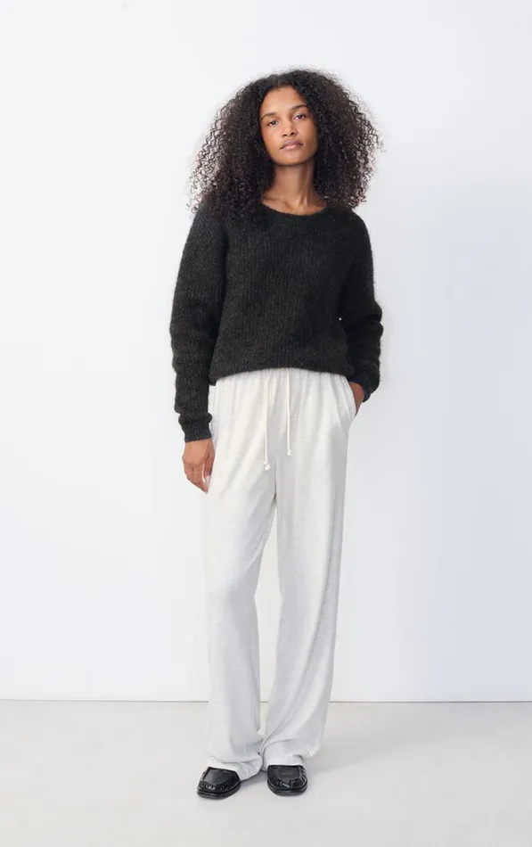 Jumper East Melange Charcoal Women American Vintage Jumpers and Cardigans Jumper East Melange Charcoal Women American Vintage Jumpers and Cardigans