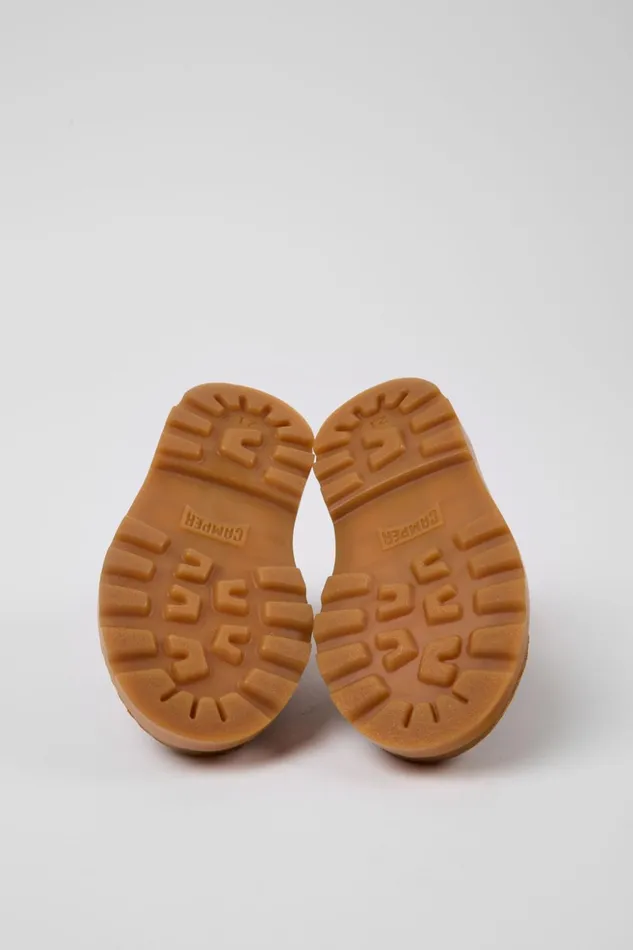 Kids Brutus Brown Leather Laceup Boots Camper Boots Kids Brutus Brown Leather Laceup Boots Camper Boots