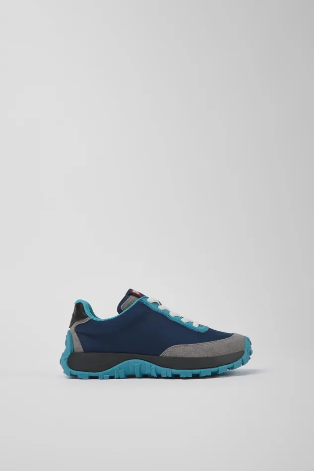 Kids Drift Trail Blue Textile And Leather Sneakers For Kids Camper Sneakers