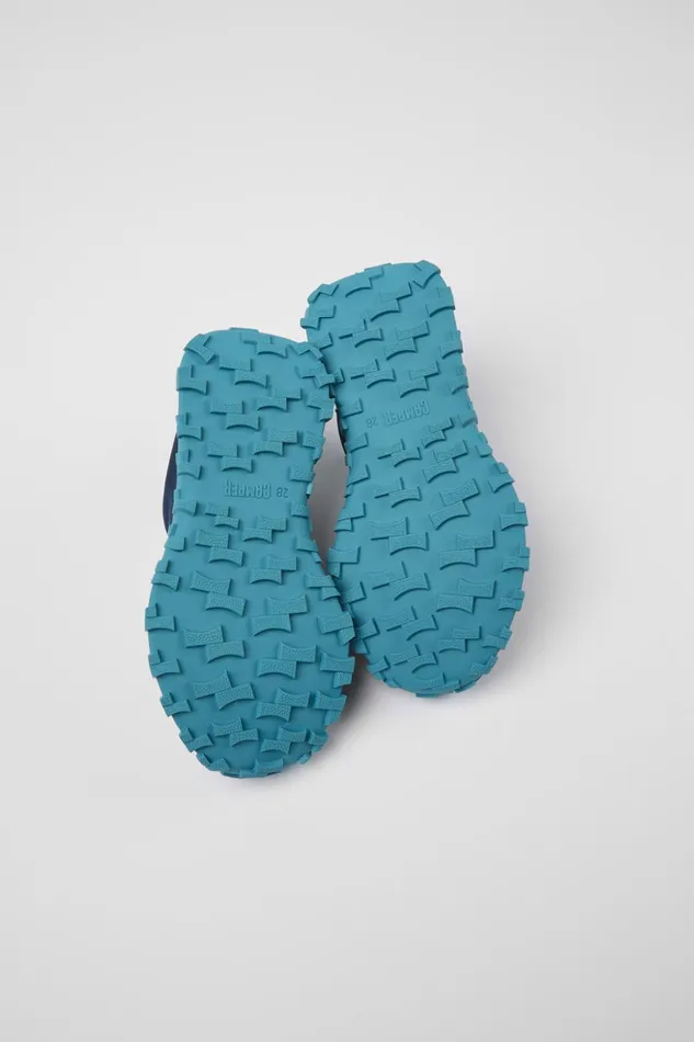 Kids Drift Trail Blue Textile And Leather Sneakers For Kids Camper Sneakers
