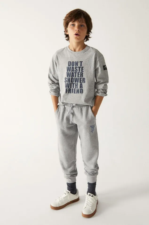 Kids Grey Pant Trousers Ecoalf Trousers