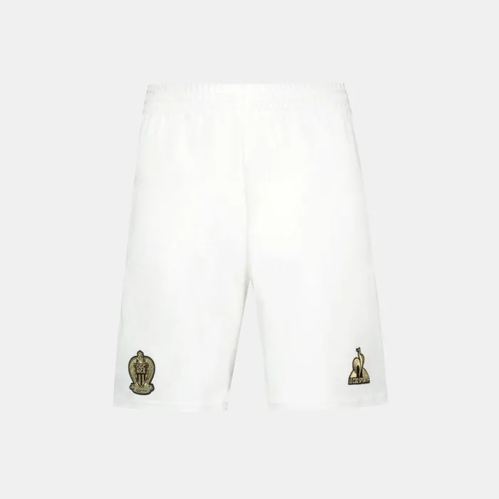 Kids Le Coq Sportif Shorts OGC Nice 8211 Match Outfit Shorts Kids New Optical White