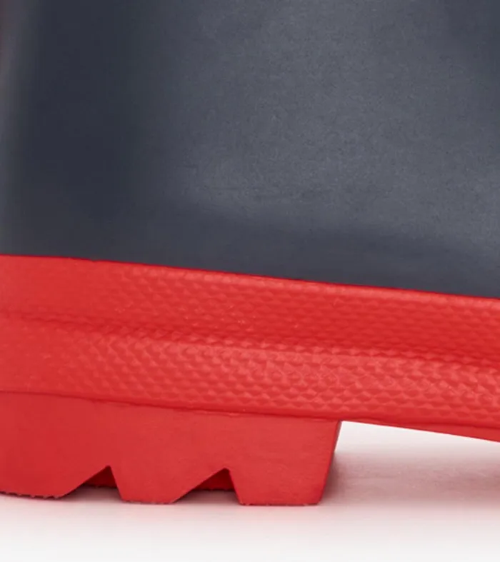 Kids Navy and Red Matte Rain Boots Hatley