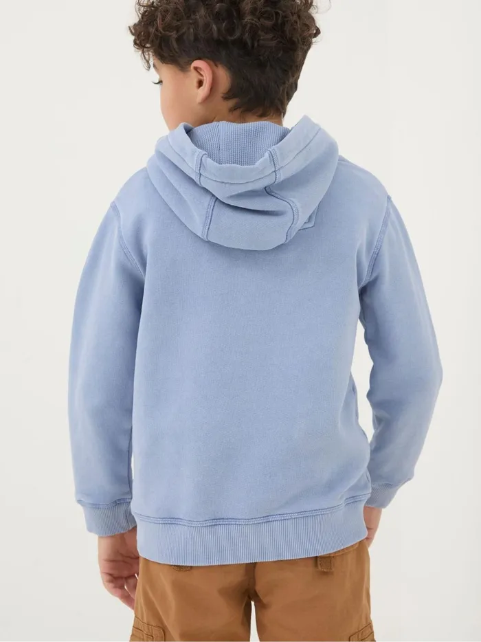 Kids Sweatshirts and Hoodies Fat Face Blue Shark Graphic Popover Hoodie