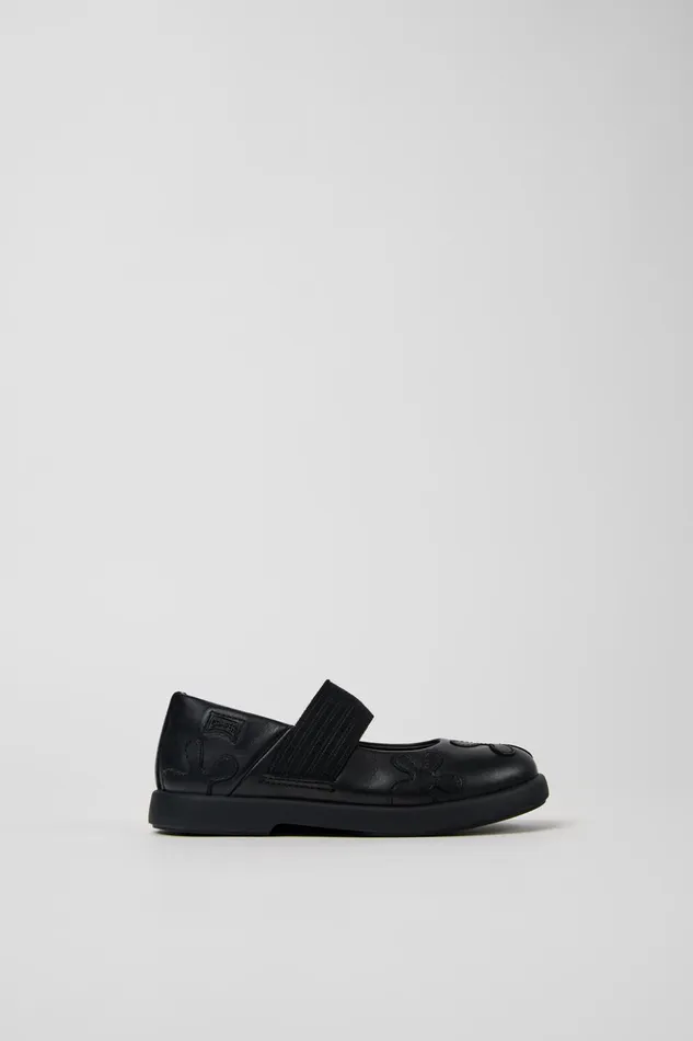 Kids Twins Black Leather Shoes For Kids Camper Ballerinas Kids Twins Black Leather Shoes For Kids Camper Ballerinas