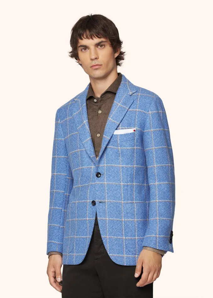 Kiton Jackets CHECKED CASHMERE BLAZER 8211 Men Kiton Jackets CHECKED CASHMERE BLAZER 8211 Men