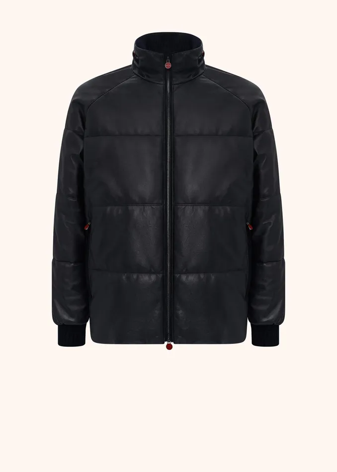 Kiton Outerwear NAPPA LEATHER QUILTED JACKET 8211 Men
