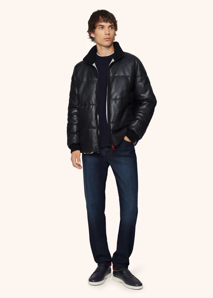 Kiton Outerwear NAPPA LEATHER QUILTED JACKET 8211 Men Kiton Outerwear NAPPA LEATHER QUILTED JACKET 8211 Men