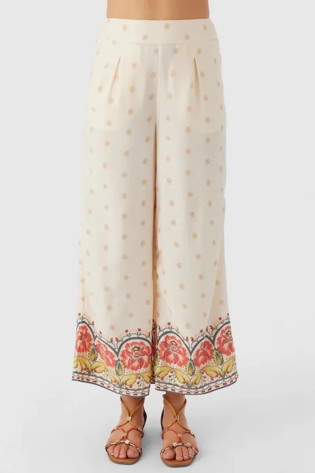 LACEY BORDER PRINT PANTS Mother Of Pearl Women O039NEILL Collections