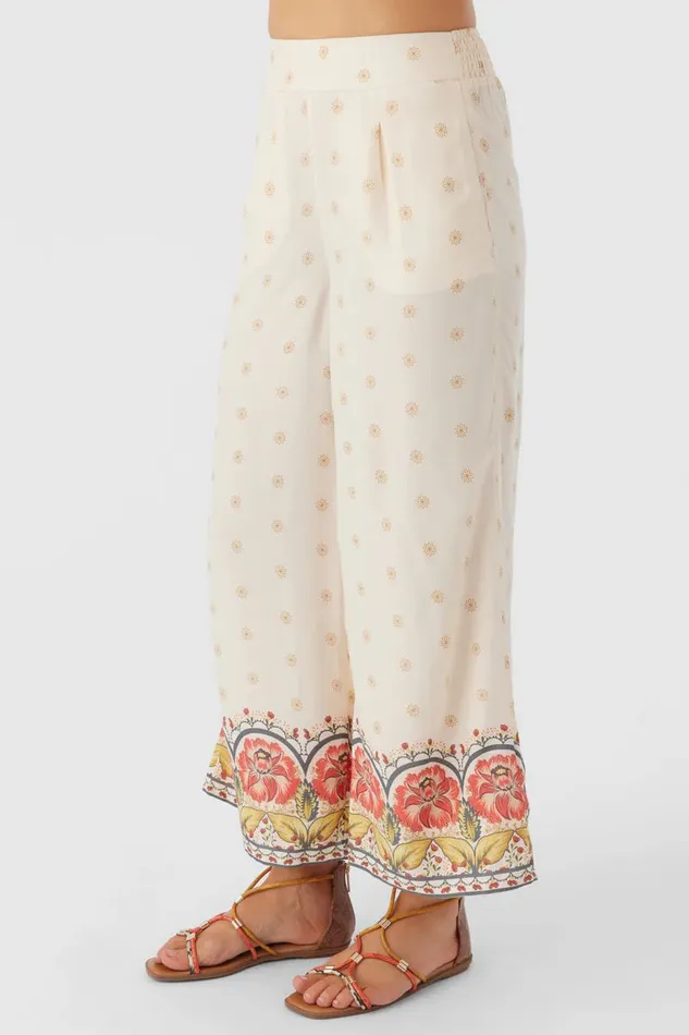 LACEY BORDER PRINT PANTS Mother Of Pearl Women O039NEILL Collections