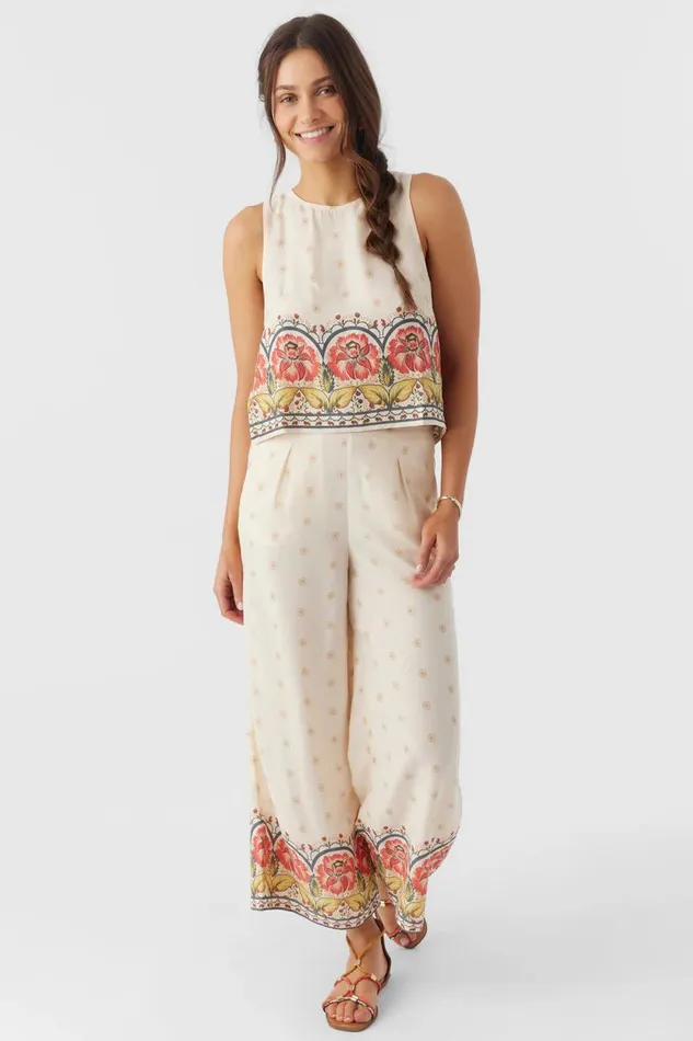 LACEY BORDER PRINT PANTS Mother Of Pearl Women O039NEILL Collections