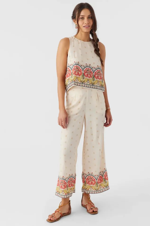 LACEY BORDER PRINT PANTS Mother Of Pearl Women O039NEILL Collections