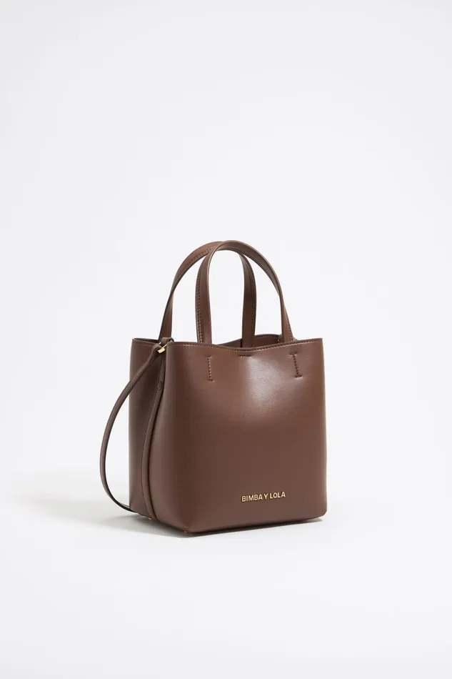Large Mocha Leather Chihuahua Shopper Bag Moka Women Bimba Y Lola Crossbody Bags Large Mocha Leather Chihuahua Shopper Bag Moka Women Bimba Y Lola Crossbody Bags
