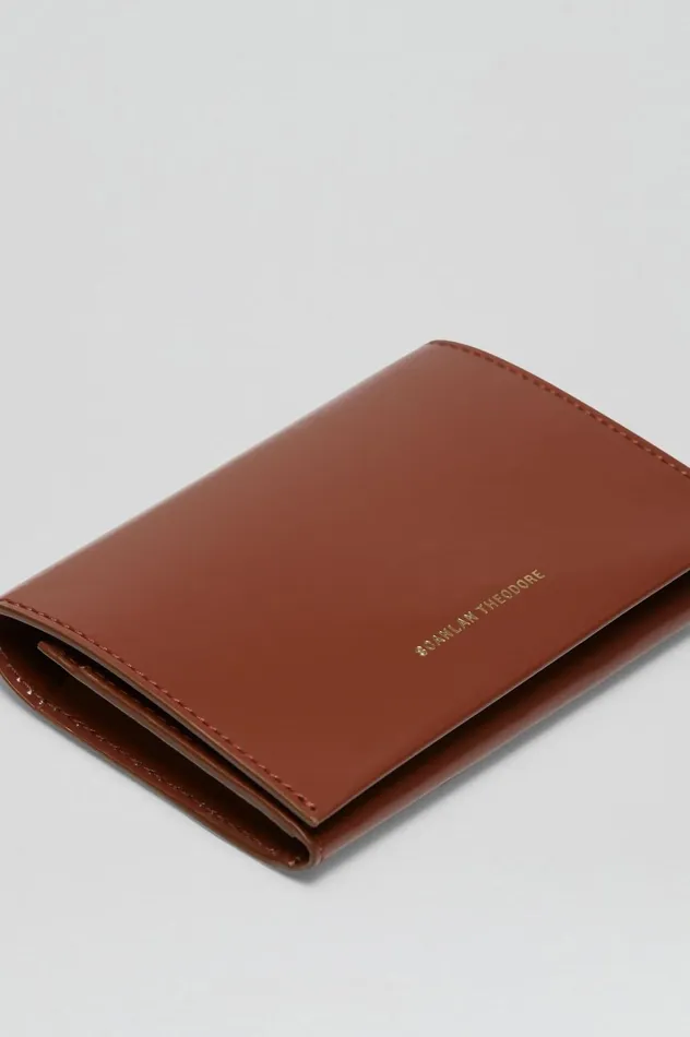 Leather Women Scanlan Theodore CARD HOLDER Cigar Leather Women Scanlan Theodore CARD HOLDER Cigar