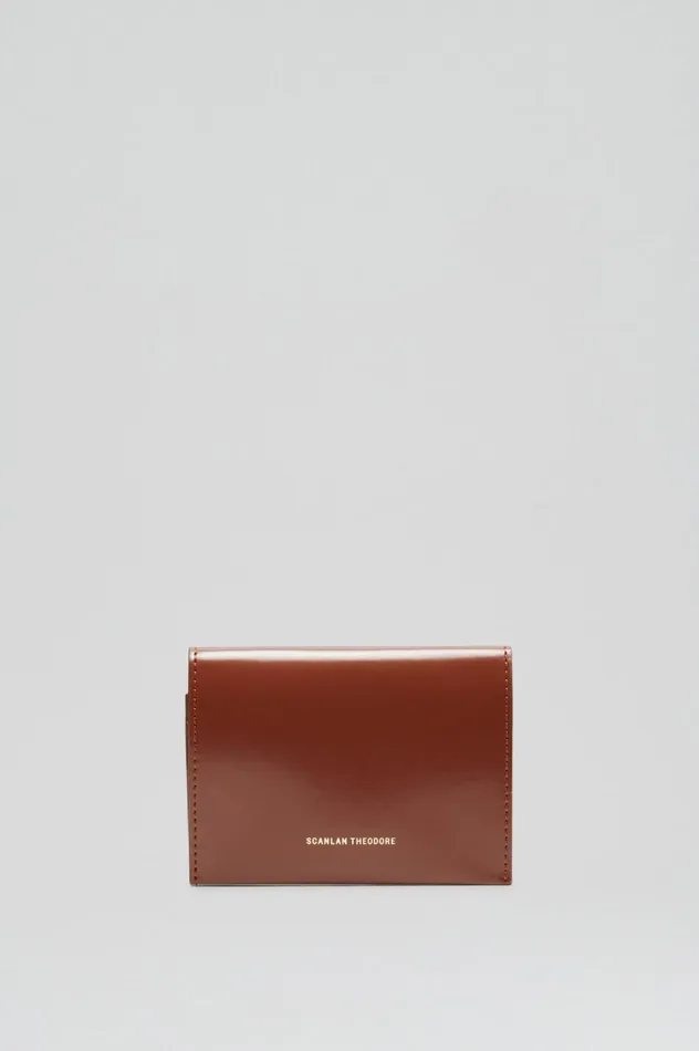 Leather Women Scanlan Theodore CARD HOLDER Cigar Leather Women Scanlan Theodore CARD HOLDER Cigar