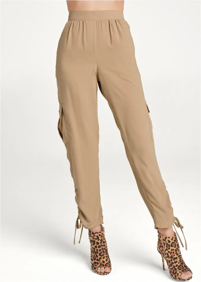 LIGHTWEIGHT CARGO PANTS Camel Women VENUS Casual