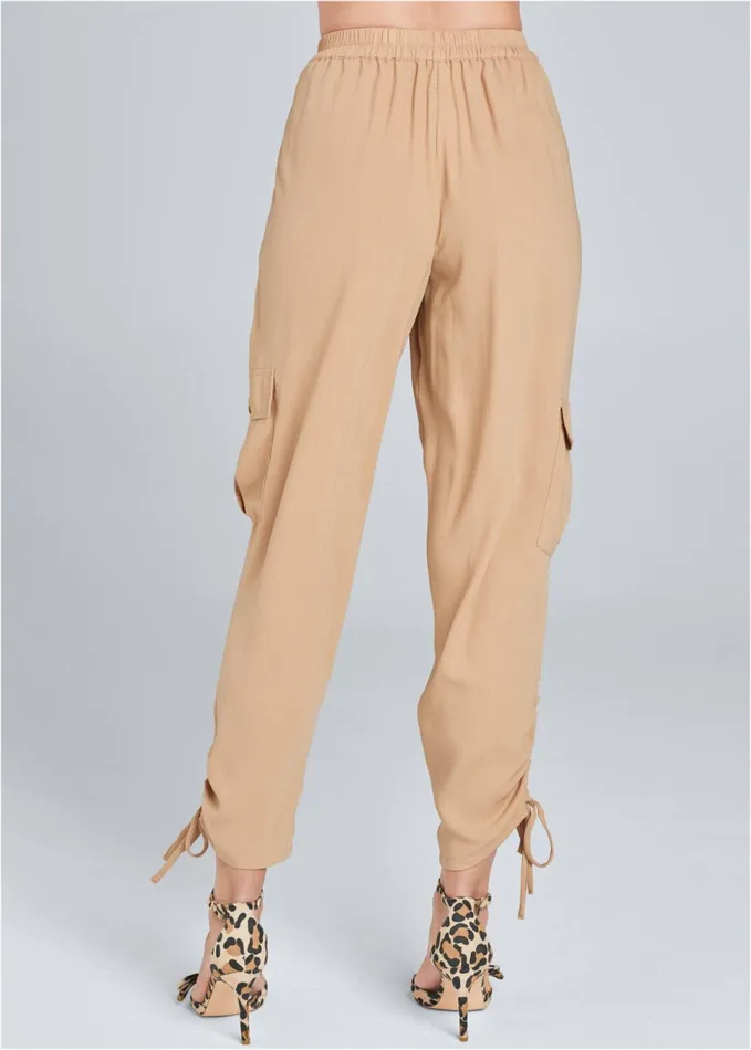 LIGHTWEIGHT CARGO PANTS Camel Women VENUS Casual