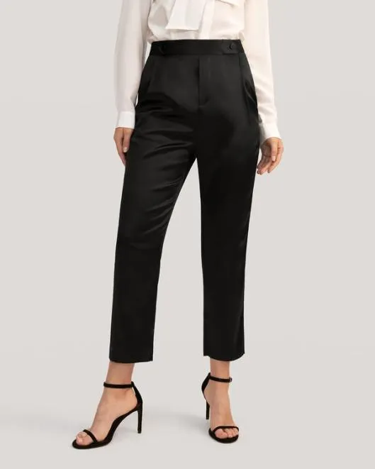Lilysilk Female Comfort Fit Silk Cigarette Pants US Women Lilysilk Bottoms