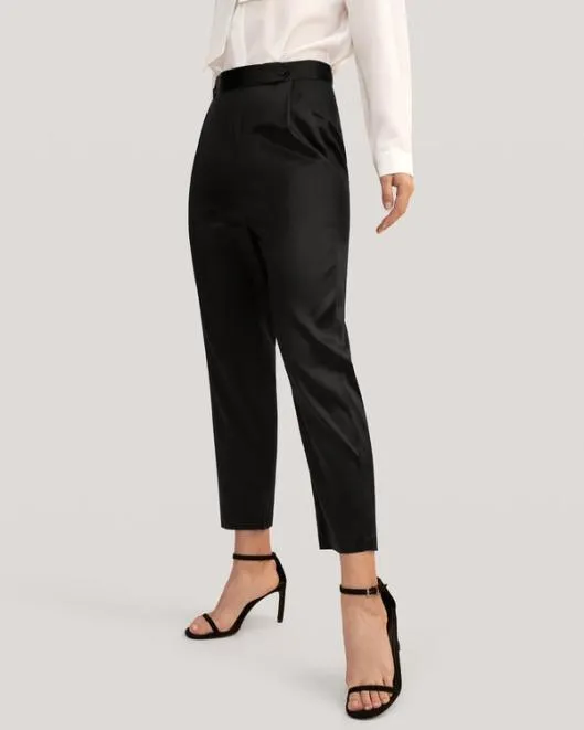Lilysilk Female Comfort Fit Silk Cigarette Pants US Women Lilysilk Bottoms