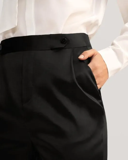 Lilysilk Female Comfort Fit Silk Cigarette Pants US Women Lilysilk Bottoms