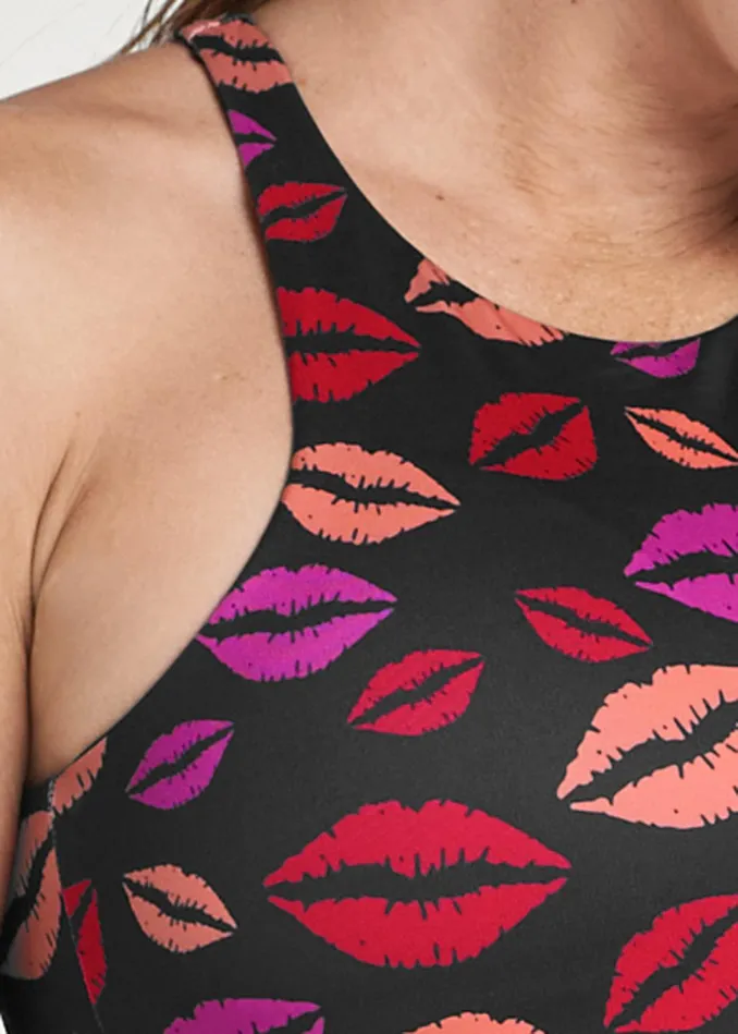 LIPS PRINT PERFORMANCE SET Black Multi Women VENUS Activewear