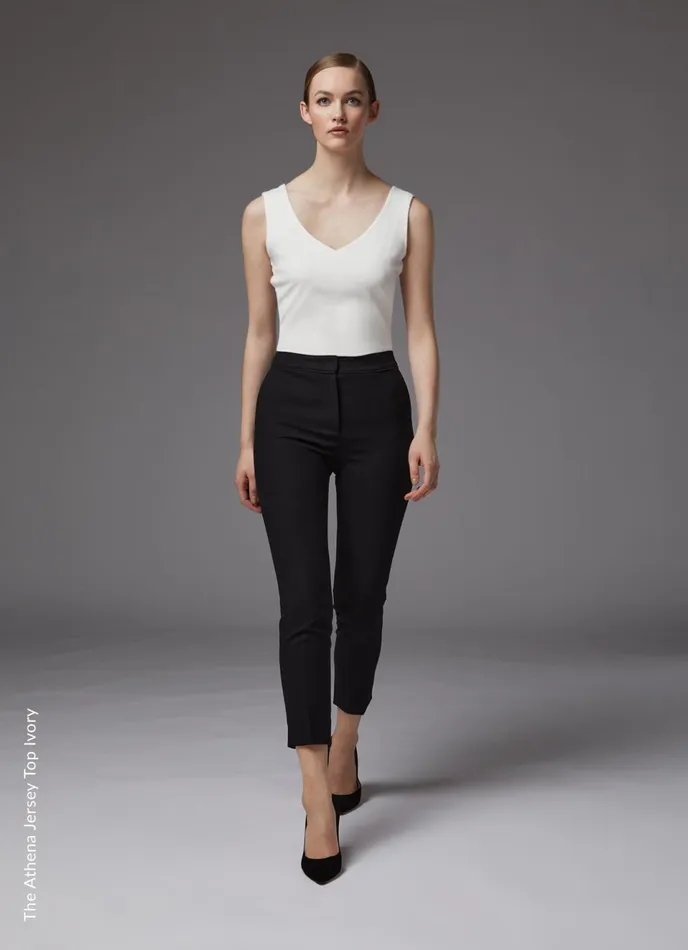 LK Bennett Athena Cream Lenzing Ecovero Viscose Vest Top Women Tops