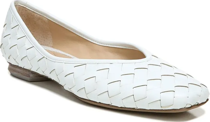 Loafers Women Franco Sarto Franco Ailee 4 Flat White Washed Faux Leather