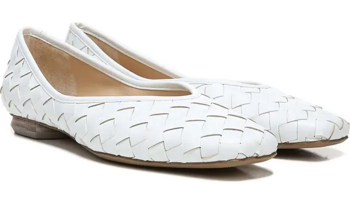 Loafers Women Franco Sarto Franco Ailee 4 Flat White Washed Faux Leather
