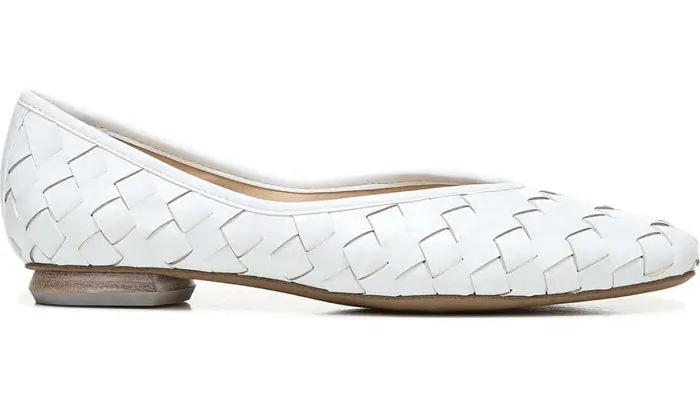 Loafers Women Franco Sarto Franco Ailee 4 Flat White Washed Faux Leather