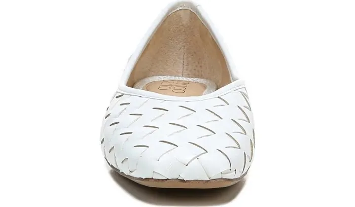Loafers Women Franco Sarto Franco Ailee 4 Flat White Washed Faux Leather