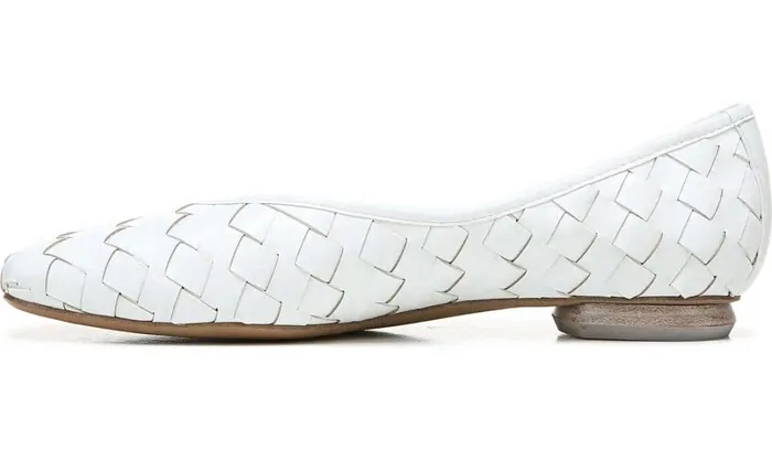 Loafers Women Franco Sarto Franco Ailee 4 Flat White Washed Faux Leather