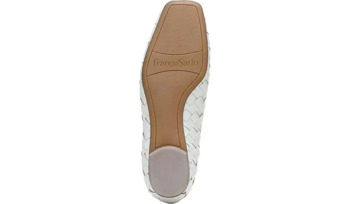 Loafers Women Franco Sarto Franco Ailee 4 Flat White Washed Faux Leather