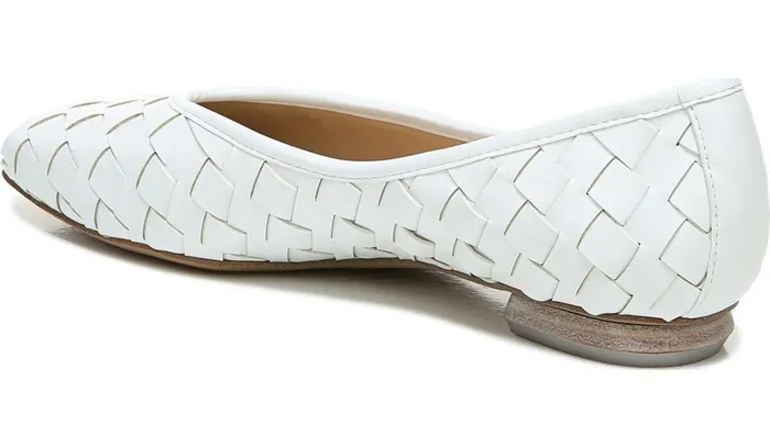Loafers Women Franco Sarto Franco Ailee 4 Flat White Washed Faux Leather