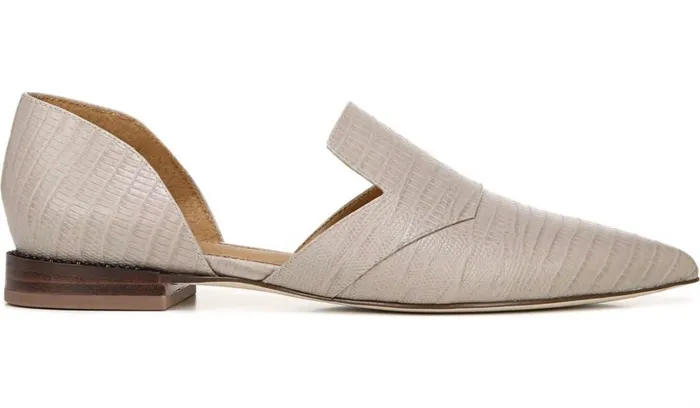 Loafers Women Franco Sarto Sarto Toby D039Orsay Flat Taupe Snake Print Leather