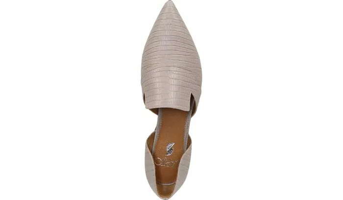 Loafers Women Franco Sarto Sarto Toby D039Orsay Flat Taupe Snake Print Leather