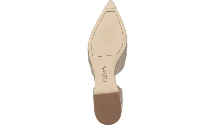 Loafers Women Franco Sarto Sarto Toby D039Orsay Flat Taupe Snake Print Leather