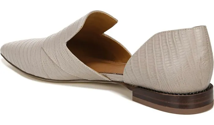 Loafers Women Franco Sarto Sarto Toby D039Orsay Flat Taupe Snake Print Leather