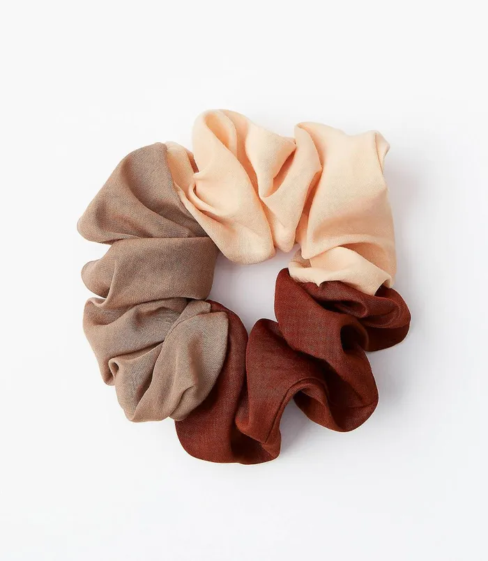 LOFT Colorblock Scrunchie Blue Multi Women Hair Accessories