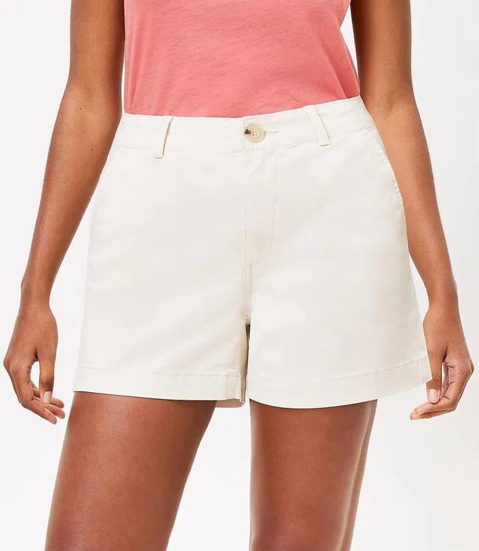 LOFT Curvy Washed Twill Shorts Black Women Shorts