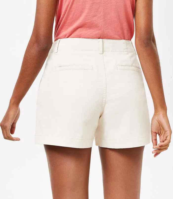 LOFT Curvy Washed Twill Shorts Black Women Shorts