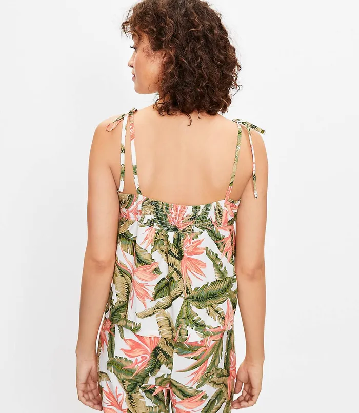LOFT Paradise Bow Strap Pajama Cami Multi Women Sleepwear